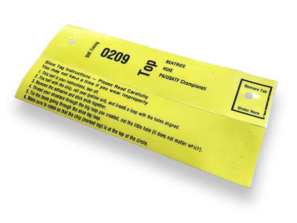 Bike and Shoe Tags - 1.00" x 6"